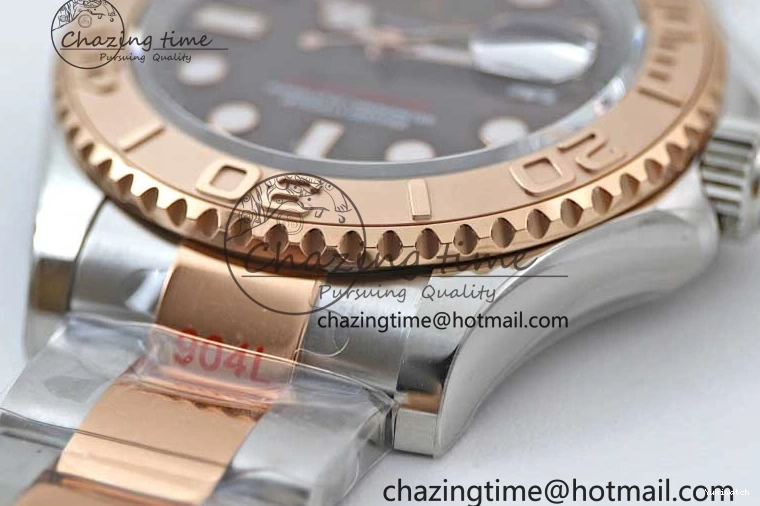 EWF SS Dial RG Yacht-Master Brown RG Bracelet 1:1 Edition Best on 126621 SS A3235 0409